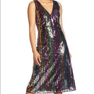 NWT Halogen x Atlantic Pacific Sequin Dress sz 4